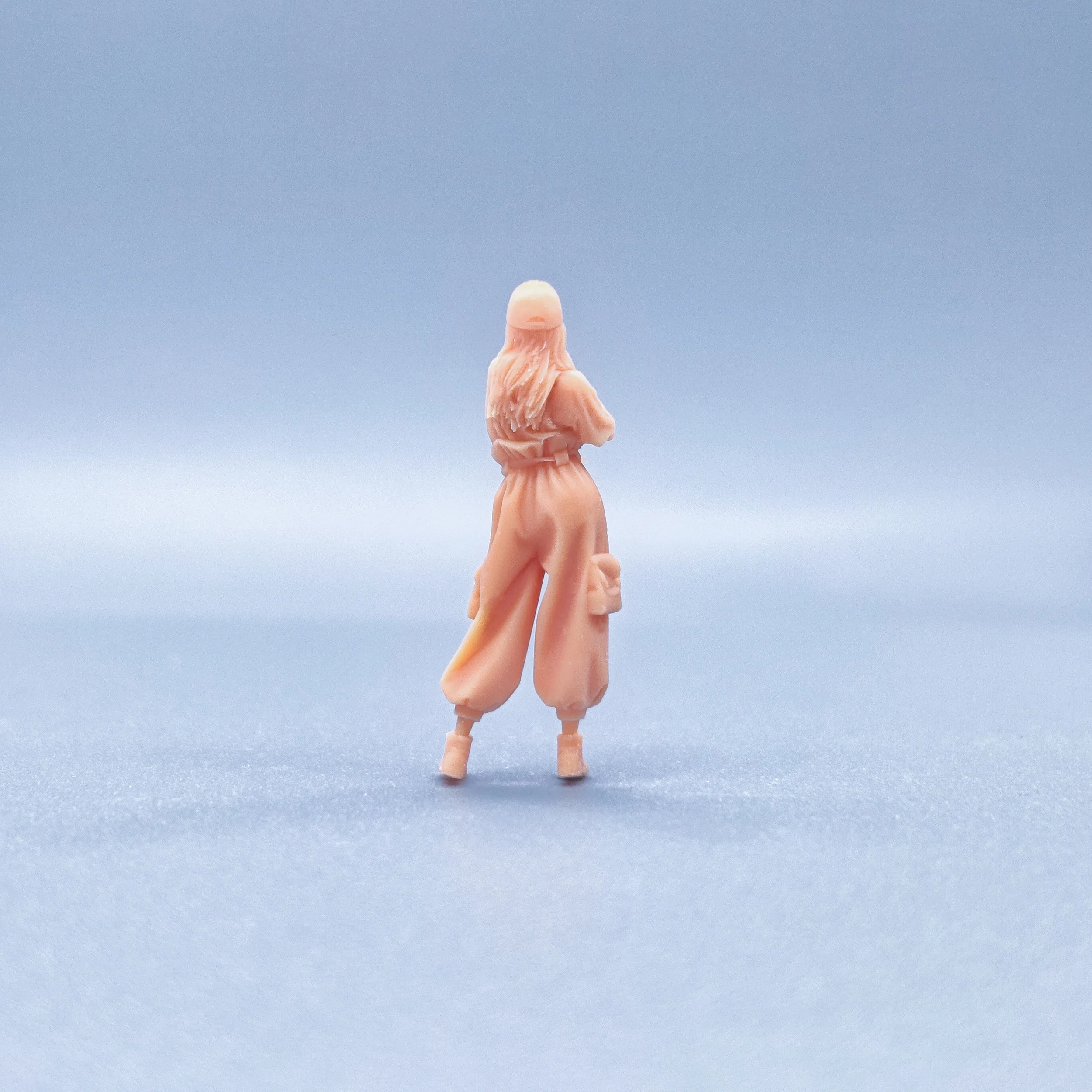 1/64 1/43 Beeldjes Schaalmodel Hars Eend Tong Cap Werkkleding voor Vrouwen Ongekleurde Miniaturen Diorama handgeschilderde V730