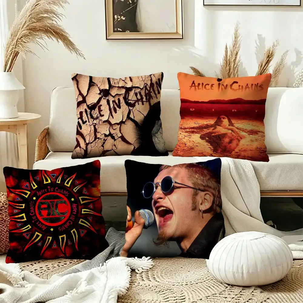 rock Vintage Band A-Alice In C-Chains Cushion Cover Decorative Pillow Sofa Home Decor case pillow cases