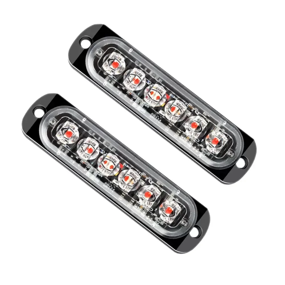 

Pop 2x Truck 24V 12V LED Strobe Warning Light Strobe Grille Flashing Lightbar Car Beacon Lamp Amber Yellow White Traffic Light 6