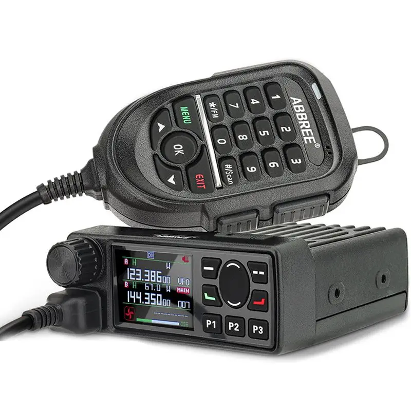 

ABBREE AR-2520 25W Walkie Talkie AM Full Band Mobie Radio 108-520MHz 999 Channels Amateur GPS Radio Car Radio Station with Hand
