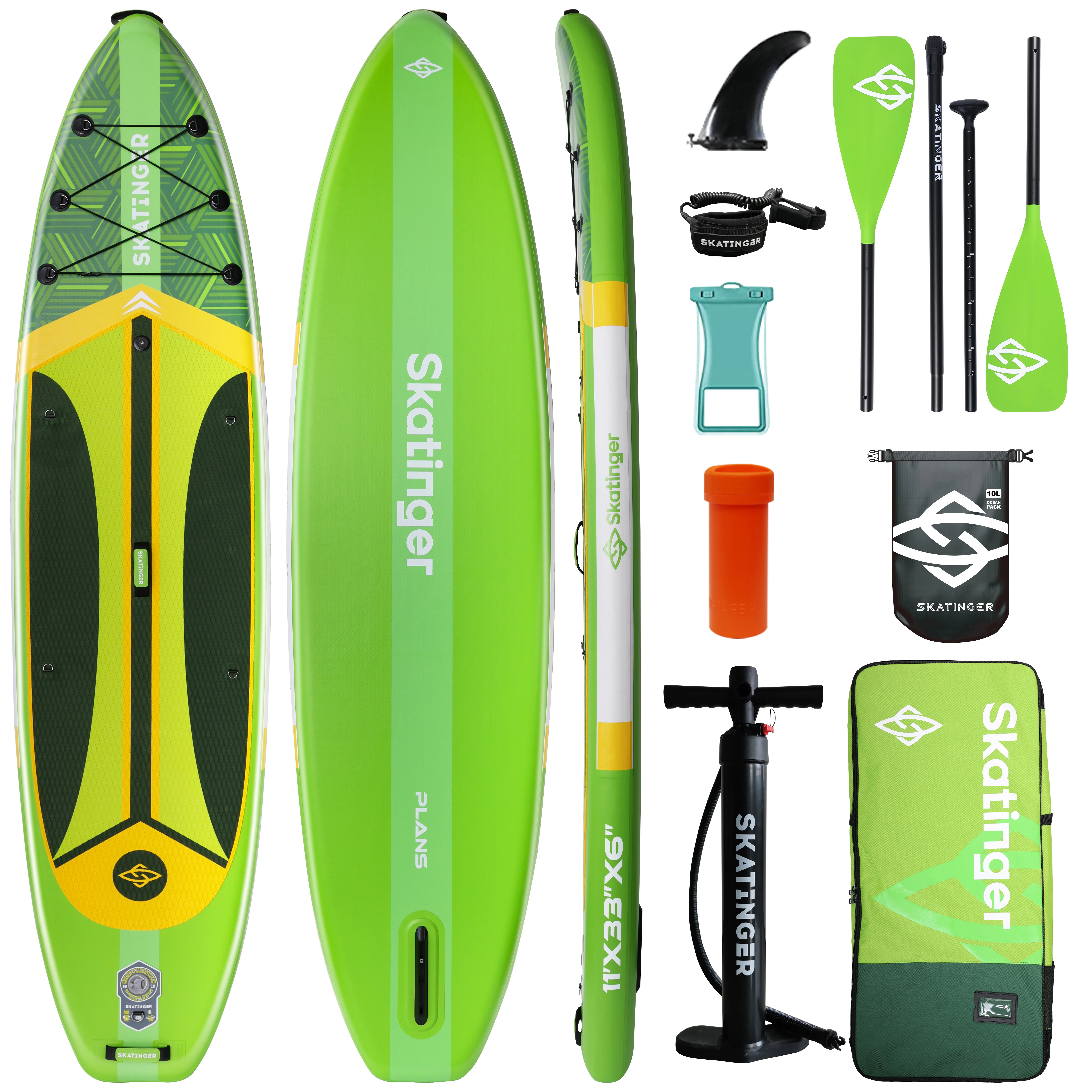 

Надувная доска для серфинга Skatinger: складная SUP-доска для серфинга, рыбалки и активного отдыха на воде