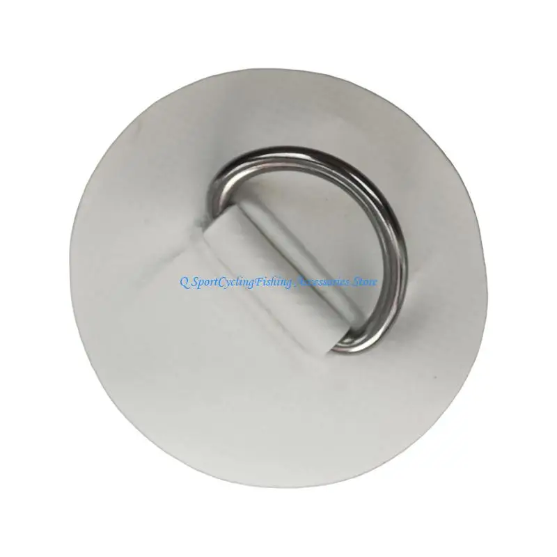 

Stainless Steel D-Rings Patches Deck Rigging Rope Rings Buckle Round Rings Pad for Kayaks, Inflatable Boats, canoes