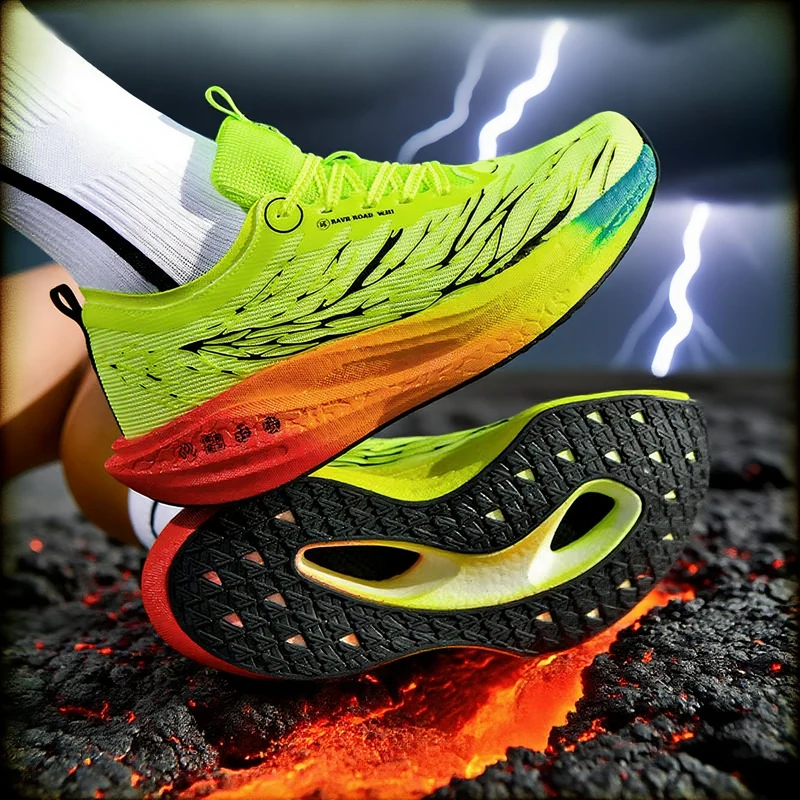 Unisex 2025 Full Carbon Plate Running Shoes Professional Marathon Racing Lightweight Bounce Cushion Breathable Sports Sneakers