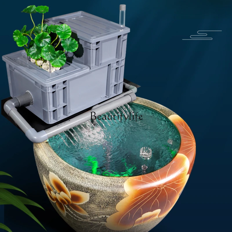 Fish Tank Top Mounted Filter Fish Pond Water Circulation System Fish Pond Ecological Water Purification Equipment