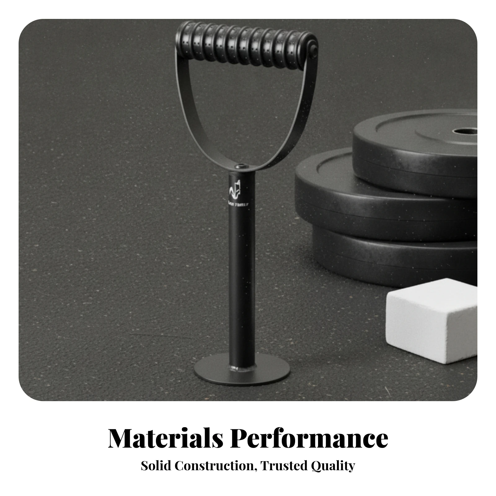 Picture 6: Weight Plate Handle Textured Grip Exercise Handle Fitness Gear Steel Build