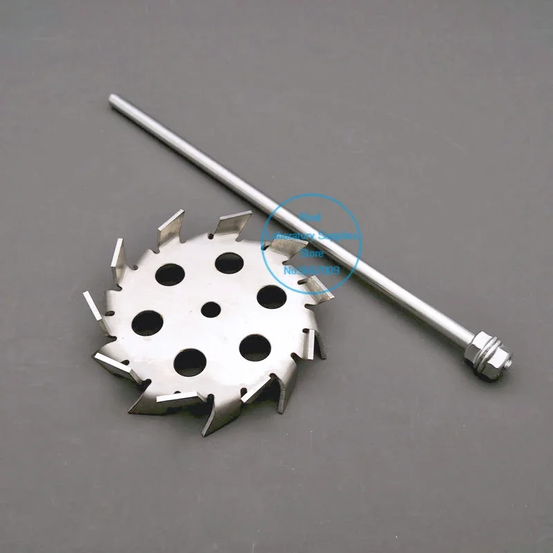 

1piece Lab 5cm-15cm 304 Stainless Steel Dispersing Blade, Round Sawtooth Type Stirring Disk (Rod Can Be Selected or Not)