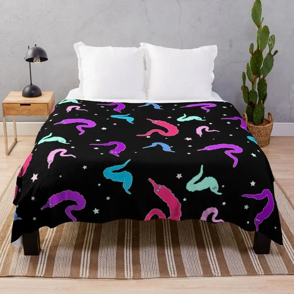 

Worms in Space Throw Blanket Nap Plaid on the sofa Fashion Sofas Blankets