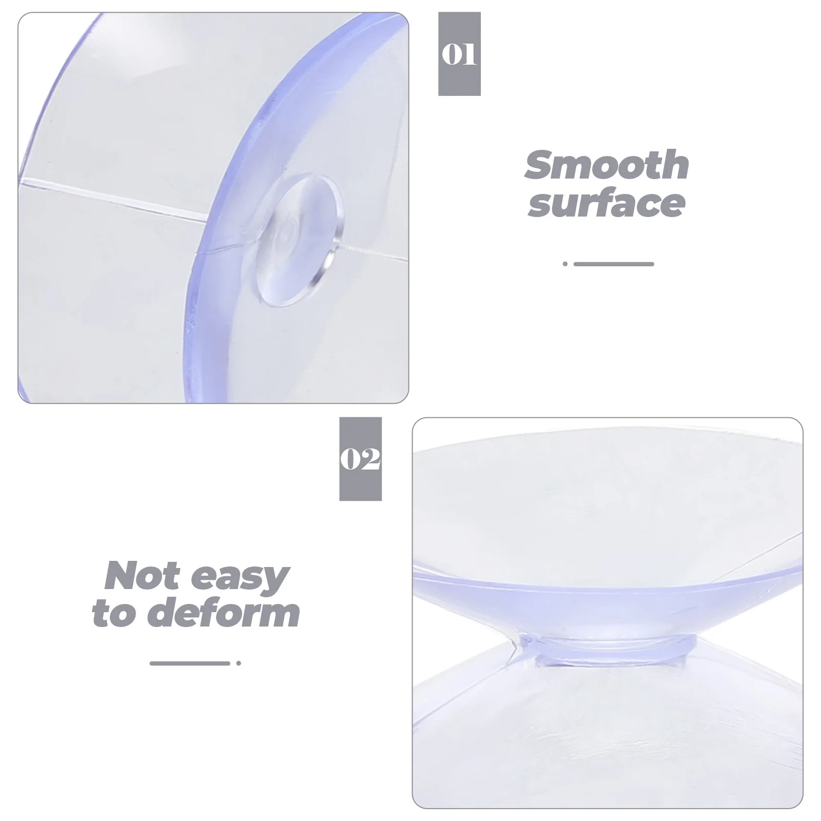 

100Pcs Glass Suction Hooks Double-Sided Anti-Slip Design No Punching Needed Easy Install Suction Cup Hangers for Home Office