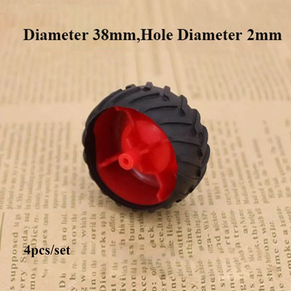 New Diameter 30 Holes 2mm Four-wheel Toy Accessories Black Drive Car Wheels DIY Parts Plastic Wheel