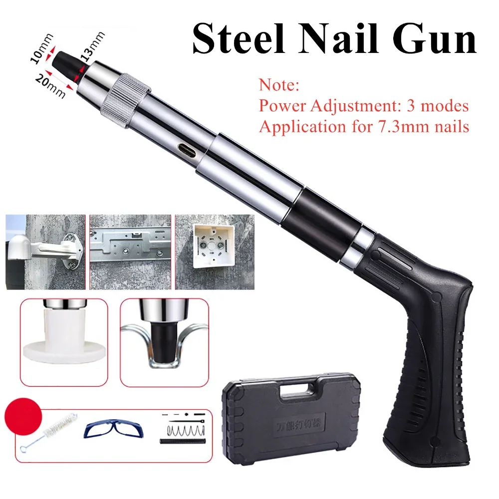 

Steel Nails Guns Mini Nail Gun Automatic Slag Discharge Adjustable Silencer Decoration Tool Power Tools for 7.3mm Nails