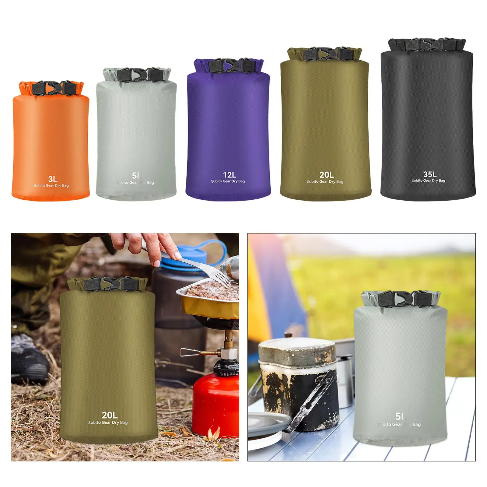 

Водонепроницаемый складной мешок для хранения вещей для рафтинга, каякинга, кемпинга, водного спорта и пляжных приключений