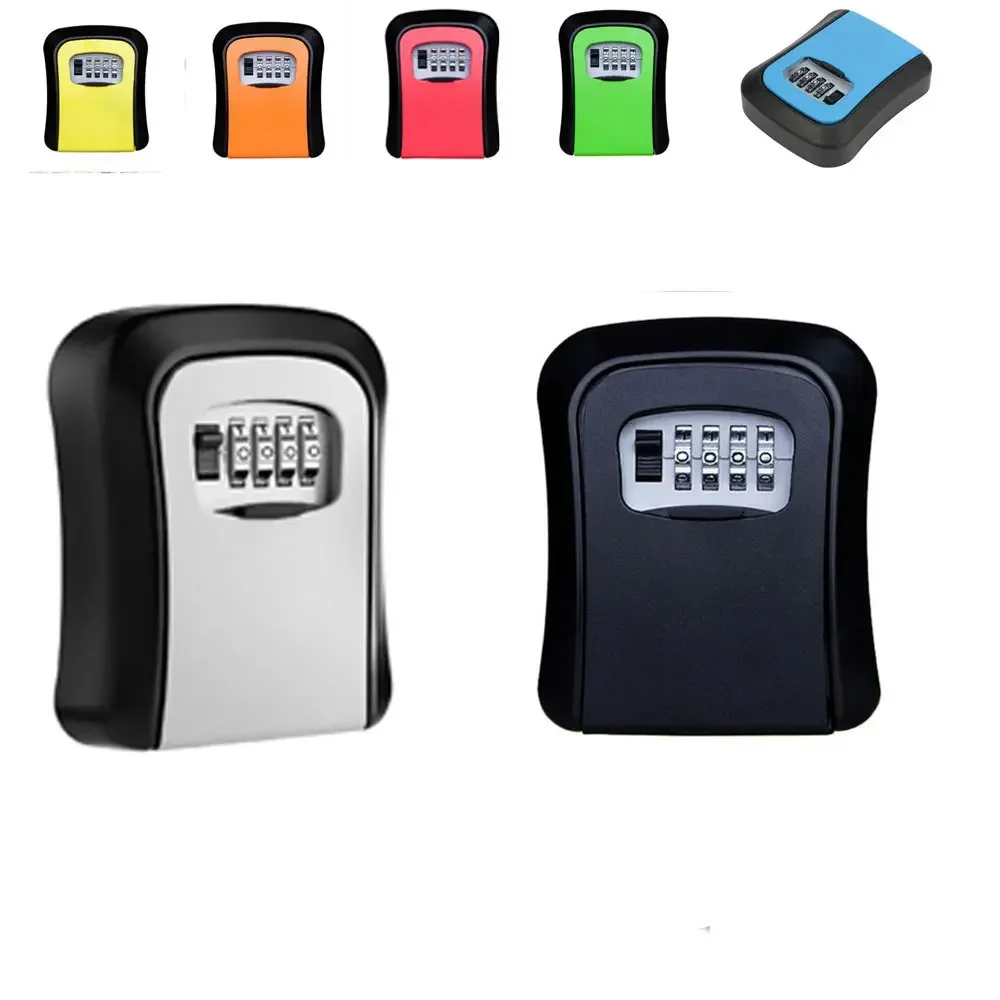 

Key Lock Box Wall-mounted Plastic safe weatherproof combination key storage lock box for indoor and outdoor use