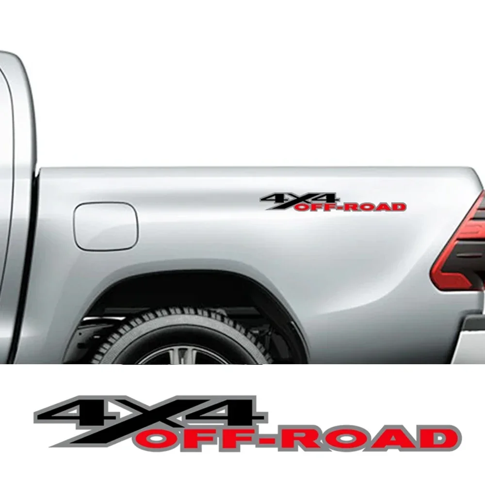 2 pegatinas todoterreno 4X4, calcomanías decorativas para coche, para Ford F150, Chevrolet Silverado, GMC Sierra, Dodge Ram, Isuzu Dmax Pickup