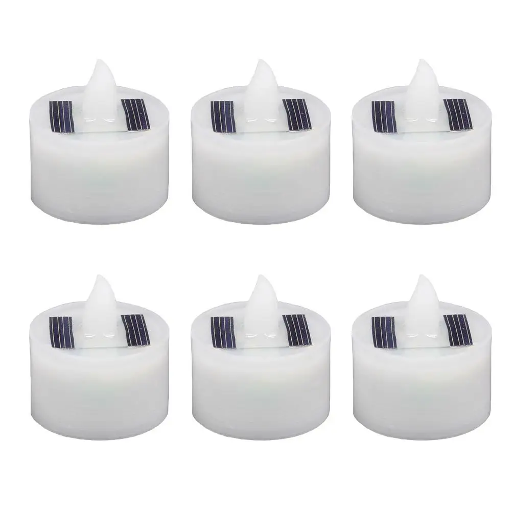 

6 Pcs Waterproof Electronic C Powered Warm White 3 6x3 7cm Birthday Wedding Festivals Home Restaurant Decorative