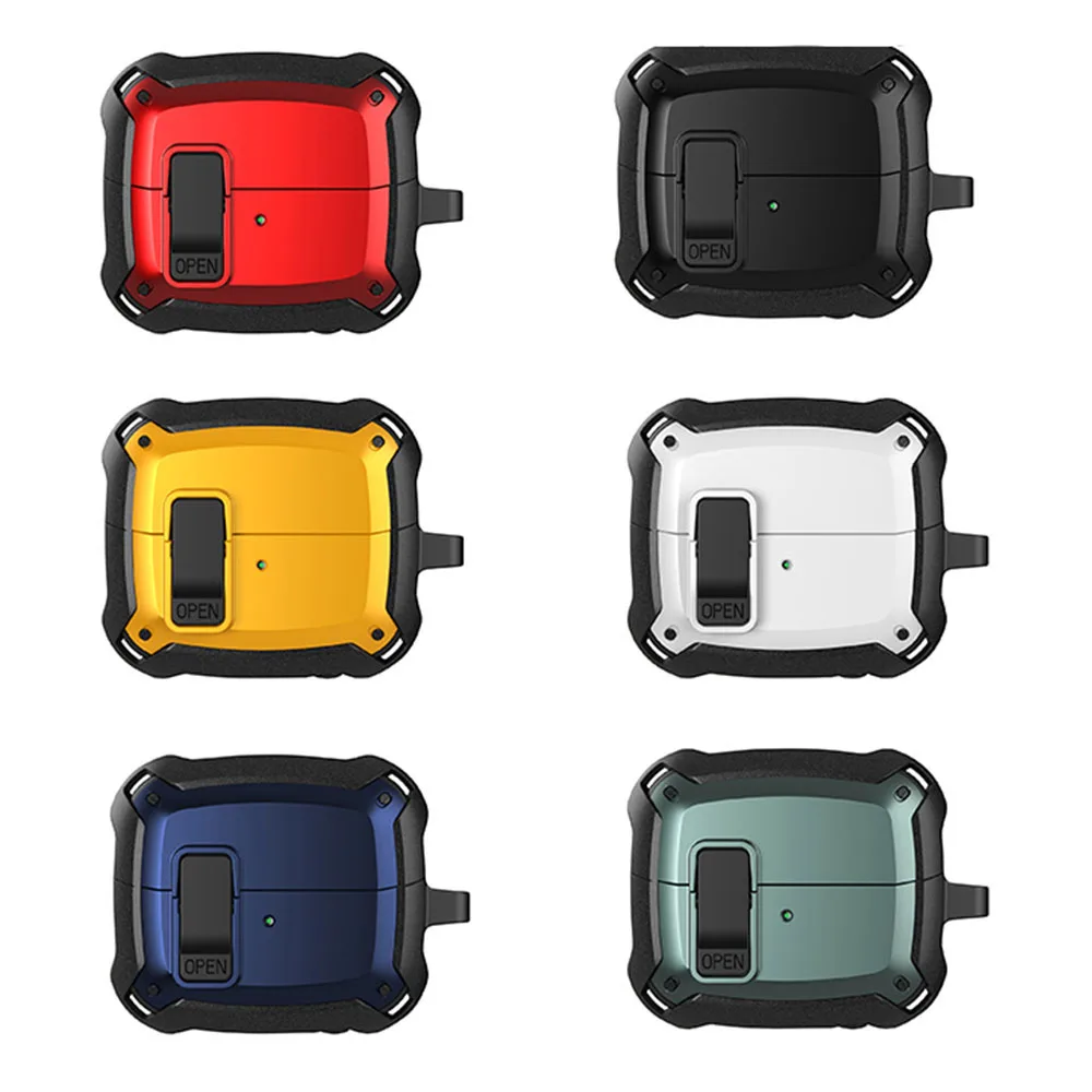 Per Samsung Galaxy Buds 3 Pro Armor Custodia antiurto con blocco interruttore sicuro Cover per Galaxy Buds 3 Auricolari Accessori Coque