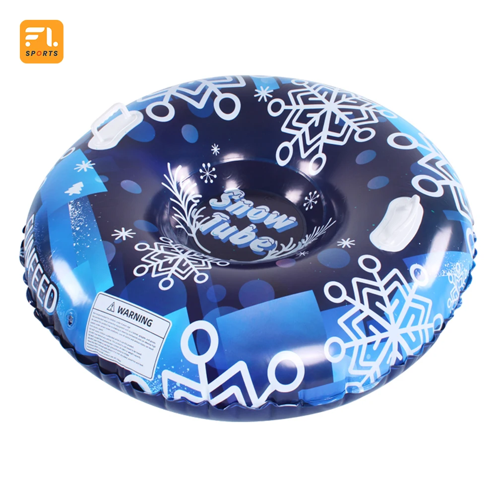 مرافق الملاهي بالجملة دائرة حلقة التزلج البلاستيكية مع مقبض دائرة التزلج الشتوية القابلة للنفخ للبالغين
