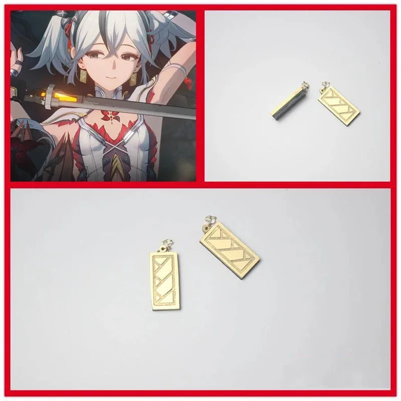 

ss23Game Wuthering Waves Chun аксессуары для косплея серьги зажимы для ушей женские Хэллоуин вечерние карнавал реквизит для ролевых игр зажимы для ушей