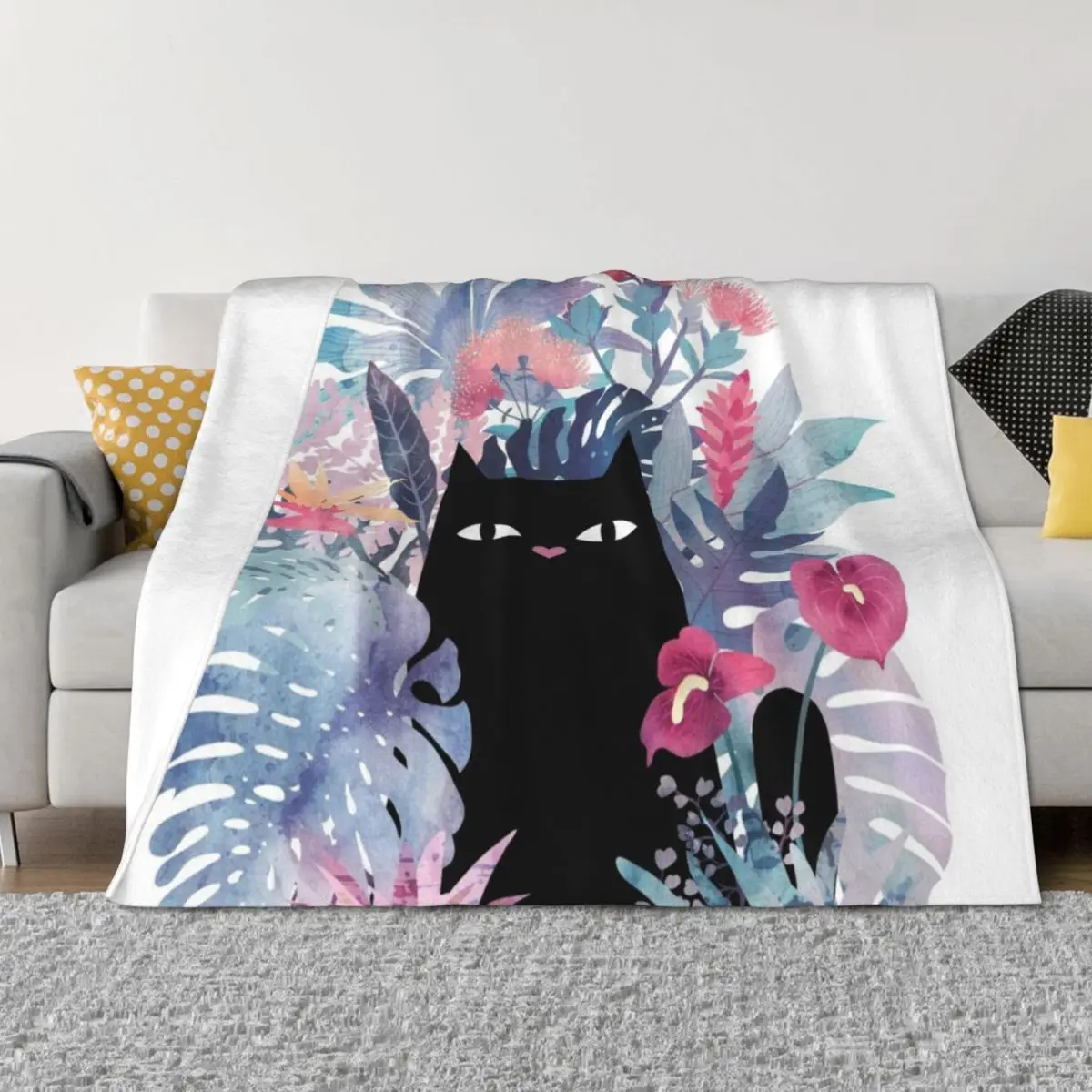 

Popoki (Pastel) Throw Blanket christmas decoration funny gift Bed Blankets