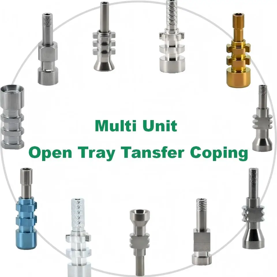 Dental Multi Unit Open Tray Transfer Coping Titanium Pick Up Impression Post For Restorative Implant Lab And Clinic Surgery Tool