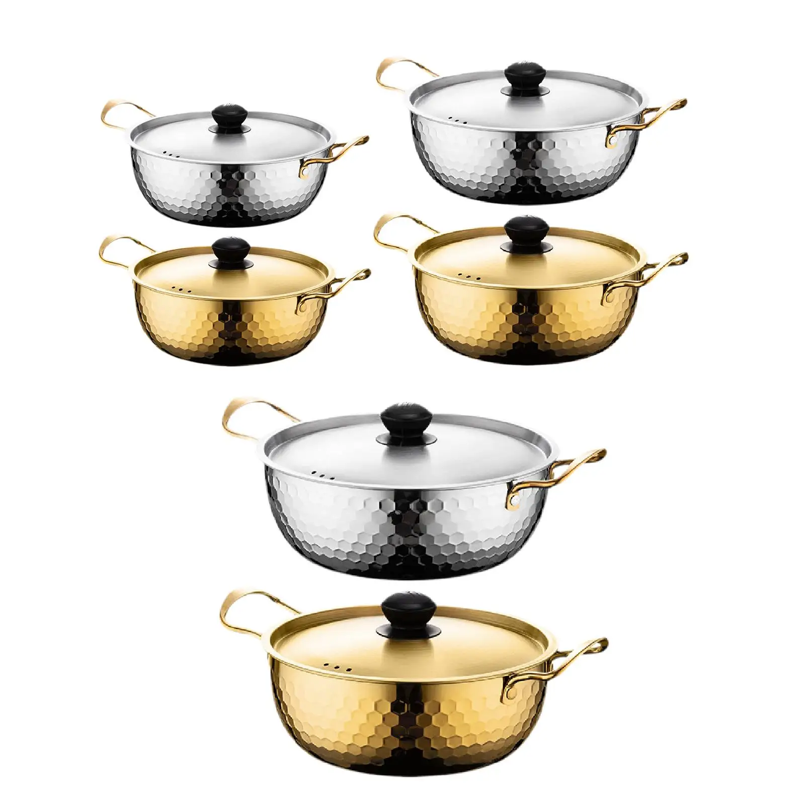 Olla coreana multifunción para ramen, calentamiento rápido, para sopa de kimchi, ideal para fiestas en el patio, cenas, senderismo, camping y guisos.
