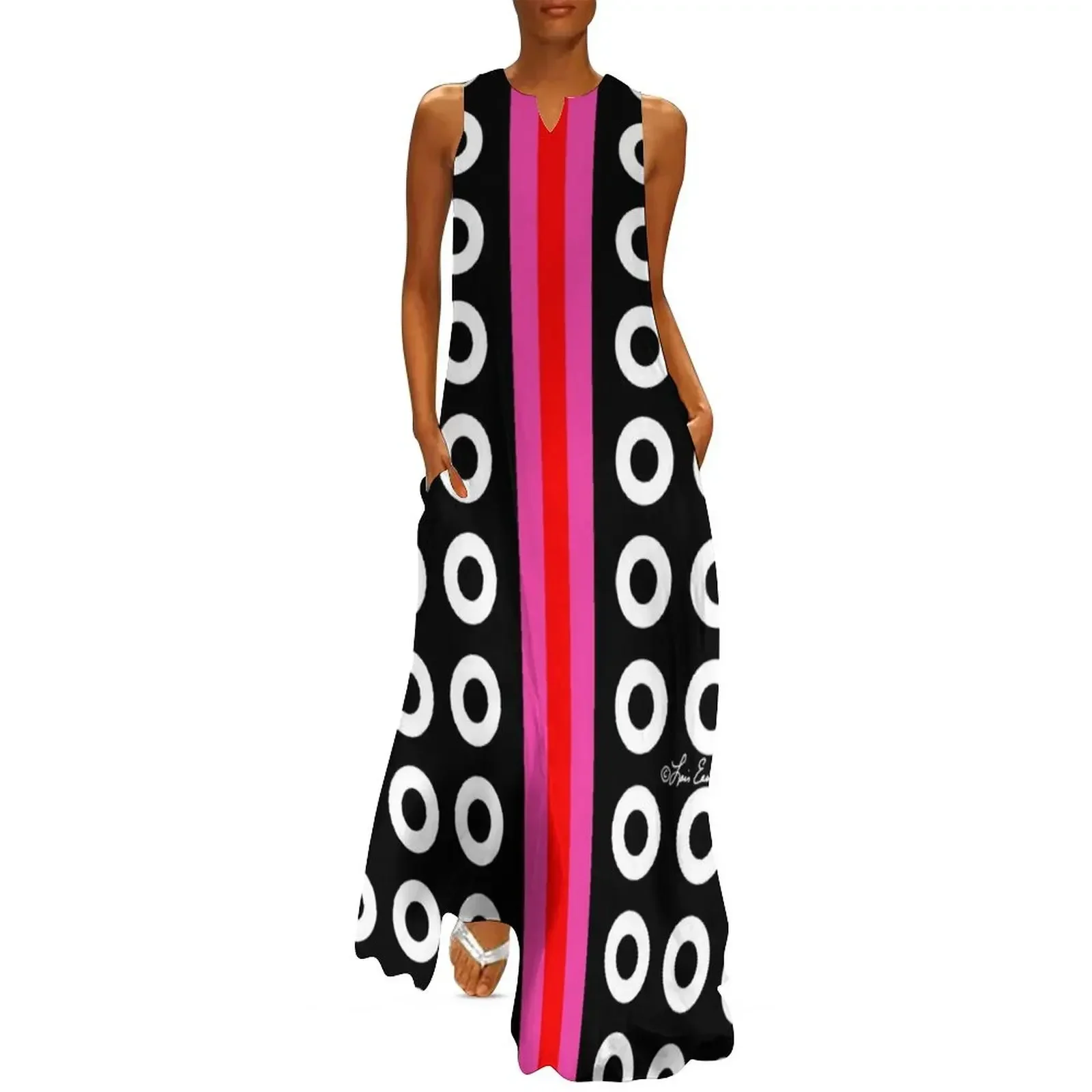 

Dots and Stripes Long Dress dress for women summer dress Summer dresses for women