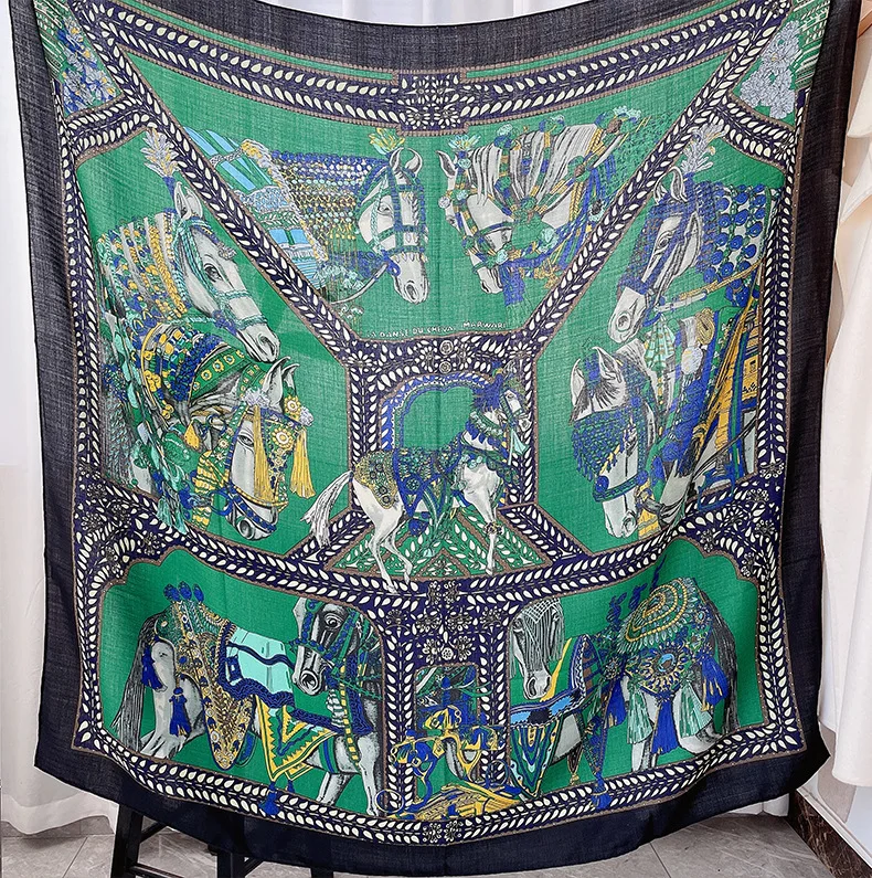 

Зимний шарф 135 см с подвернутыми краями, роскошная дизайнерская зимняя пашмина, теплый пояс-сумка, аксессуары для сумок, украшение для сумок, подарок для мамы