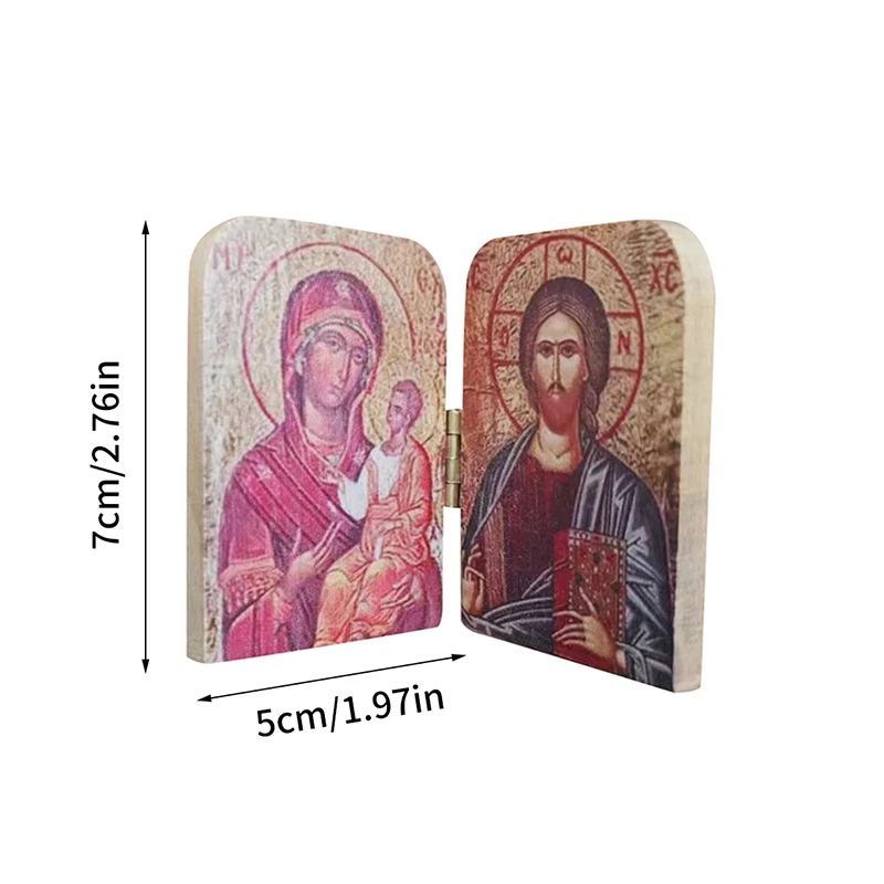 المسيح العذراء المعلم رمز كاثوليكي كازان ، Diptych للسفر ، عرض المنزل ، هدية دينية