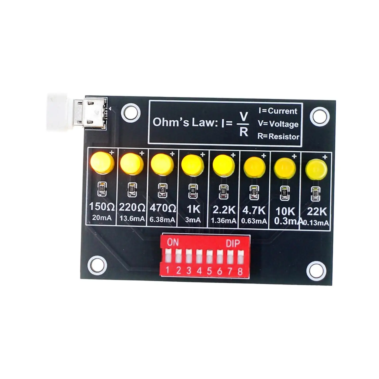 Ohms Law Learning DIY Soldering Practice Kit Simple Electronic Training Easy Install Circuit Board for Student Classroom Lab