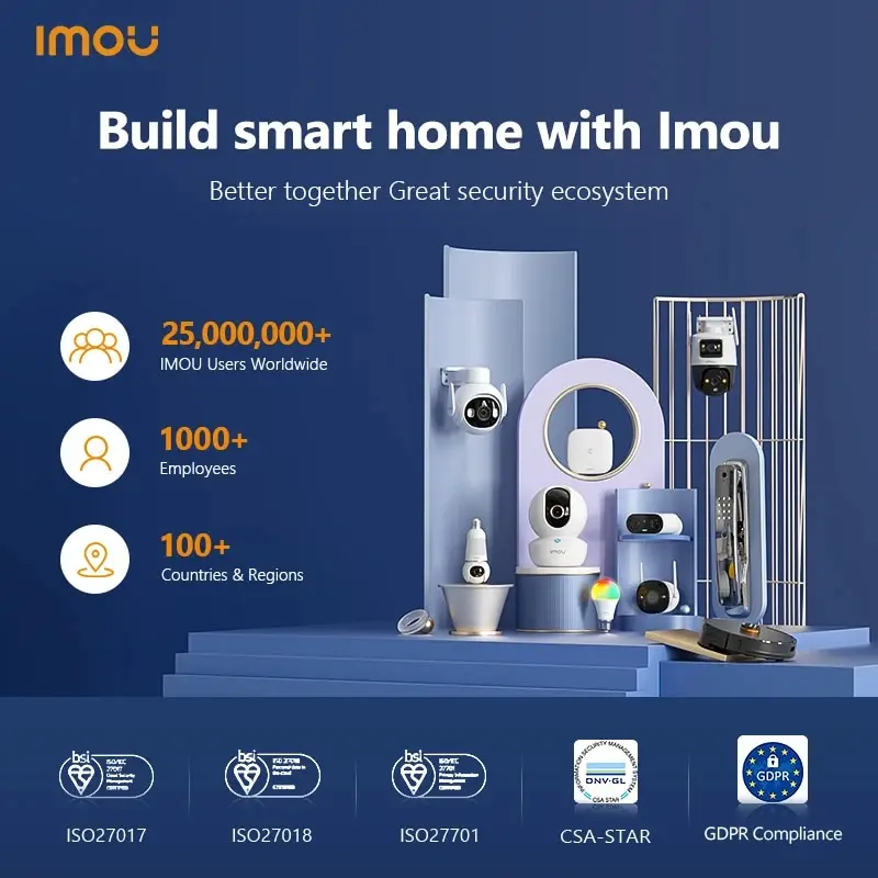 IMOU WiFi Smart Temperature and Humidity Sensor LCD Screen History Record Smart Home Security Work With Imou Life APP No Battery