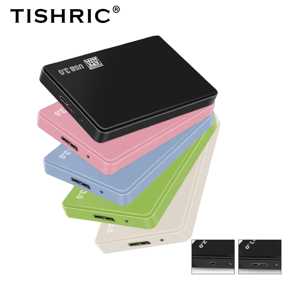 

TISHRIC External Hard Drive Case USB3.0 to SATA HDD Enclosure Hard Disk 2.5" External Case Portable for Gaming PC Laptop PS5 PS4