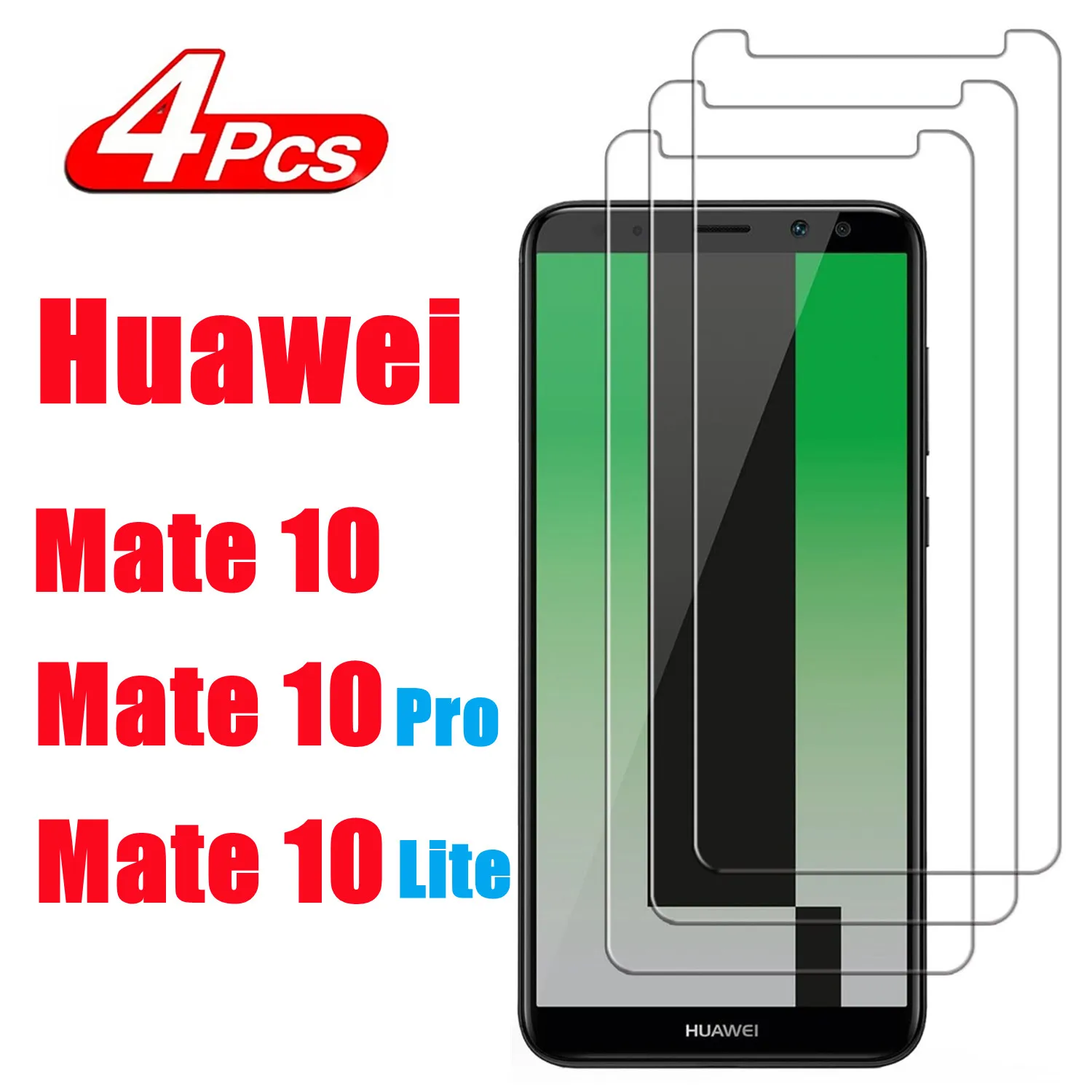 Film de protection d'écran en verre pour Huawei Mate 10 Lite, 10 Pro, verre Guatemala, 2 pièces, 4 pièces