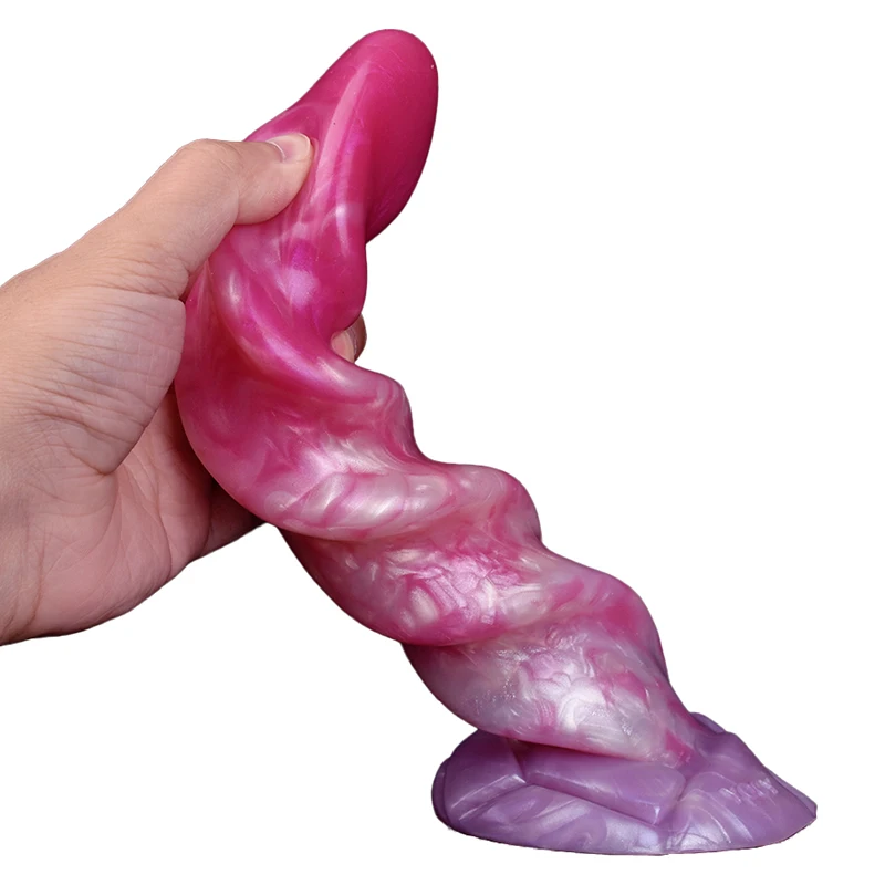 21.5*5.7cm Soft Spiral Screw Pig Dildo Monster Penis Duck Dick Women Masturbator Adult Sex Toys for Pussy Anal Prostate Sexshop