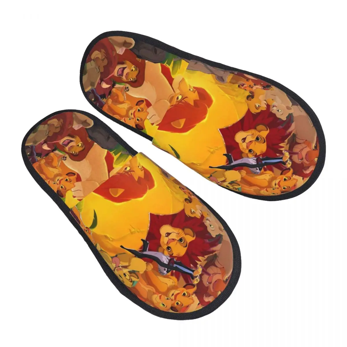 

Мягкие тапочки из пены с эффектом памяти «Король Лев» на заказ, женская домашняя обувь для спальни с музыкальным фильмом