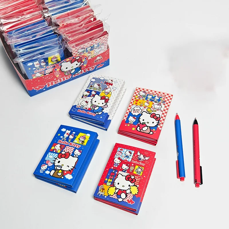 

16 шт./лот Kawaii Sanrio Kitty 6 складной блокнот липкие заметки канцелярские принадлежности блокнот наклейка-планировщик школьные принадлежности