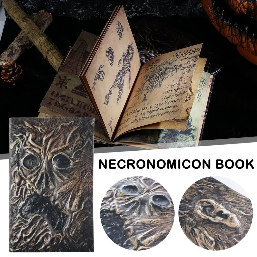 1pc Necronomicon ResinDark Magic Book Demonic Evil Horror Toy Model Movie Prop Collection Halloween Home Room Desktop Decoration