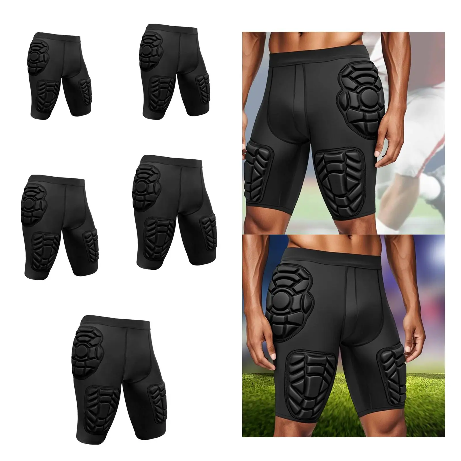 

3D Protection Hip Butt Compression Sliding Shorts for Men Women Hip Protection