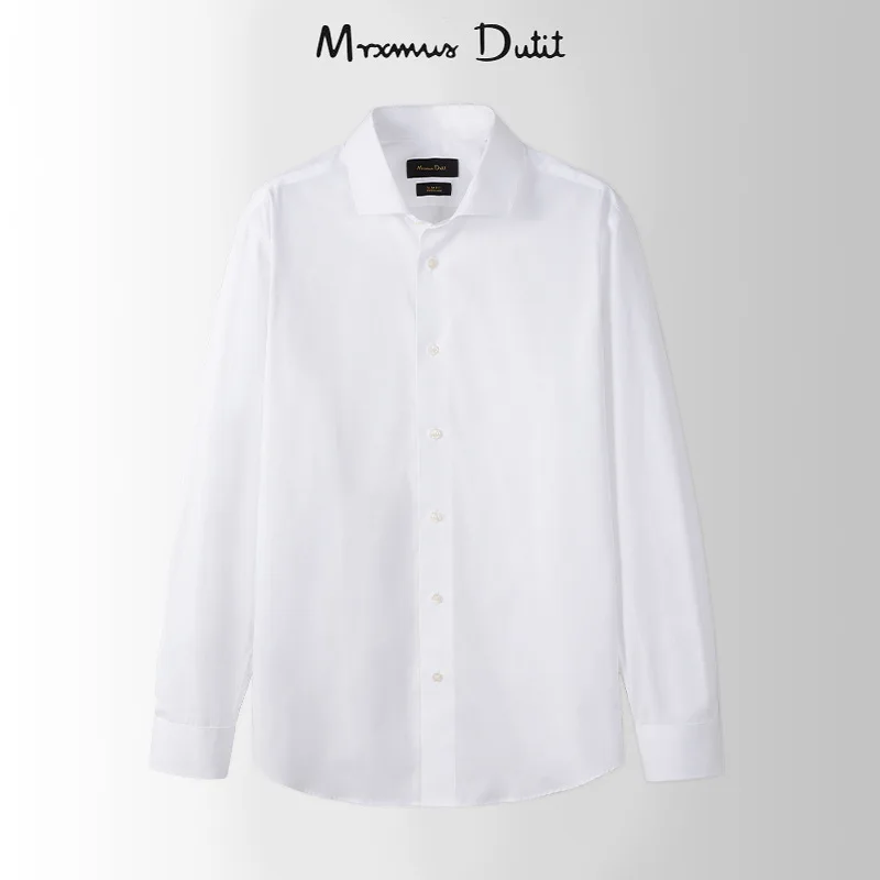 

Dave&Di Men's high-end white pure cotton shirt long sleeved French gentleman formal wear new business style