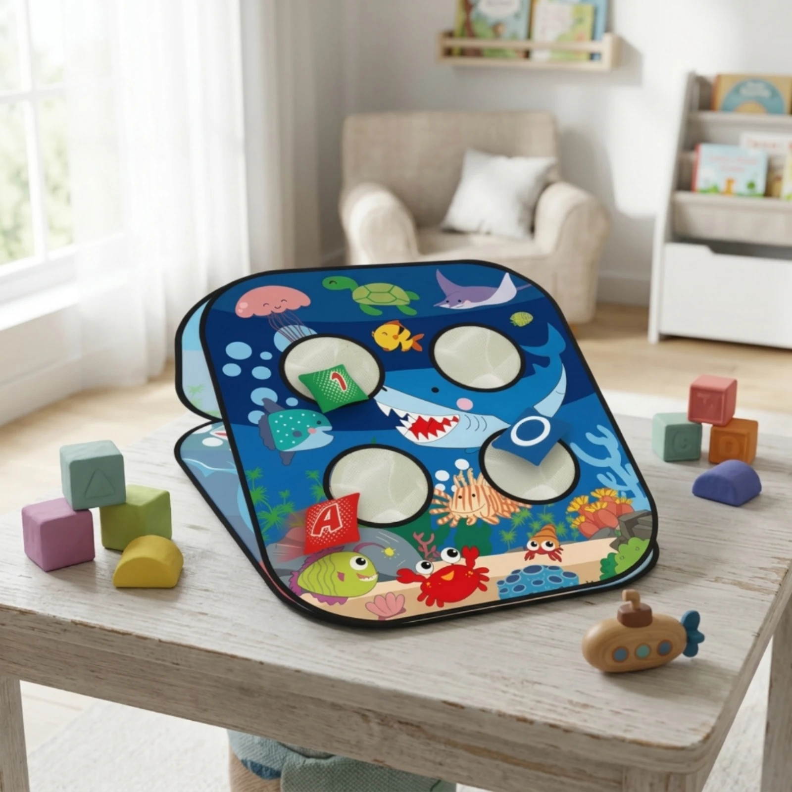 Throw Game Board Indoor Target Board with Balls Toy Outdoor Set Lightweight for Children, Backyard, Classroom