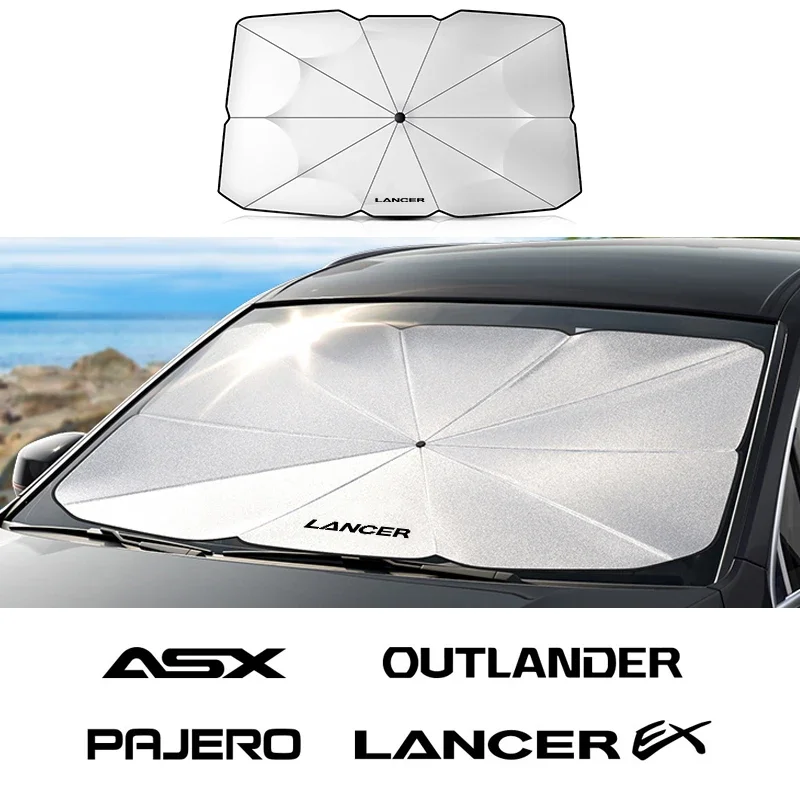 

Car Windshield Sunshade Umbrella For Mitsubishi Outlander Lancer 9 EX ASX Pajero L200 Colt Eclipse Ralliart Delica auto parts