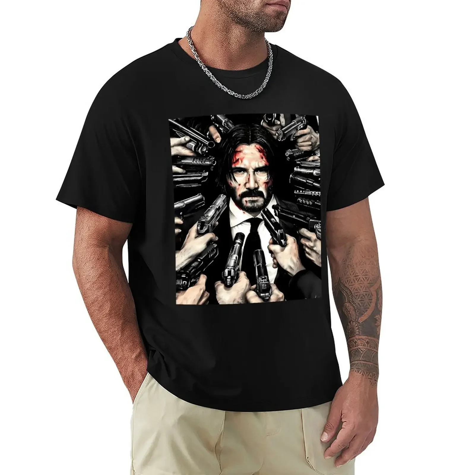 

John Wick Art T-shirt summer clothes vintage clothes sports fans plain t shirts men