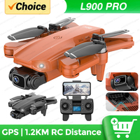 L900 PRO GPS Drone 4K Professional HD Dual Camera 5G Wifi Photography Brushless Foldable Quadcopter RC Distance 1.2KM Dron Toy