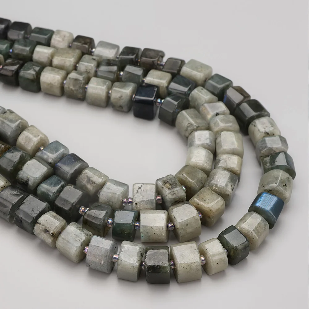Gemischte Naturstein Facettierte Würfelperlen Rhodonit Amazonit Achat Amethyst Quarz Lose Abstandsperlen DIY Schmuckherstellung Zubehör – Detail 13