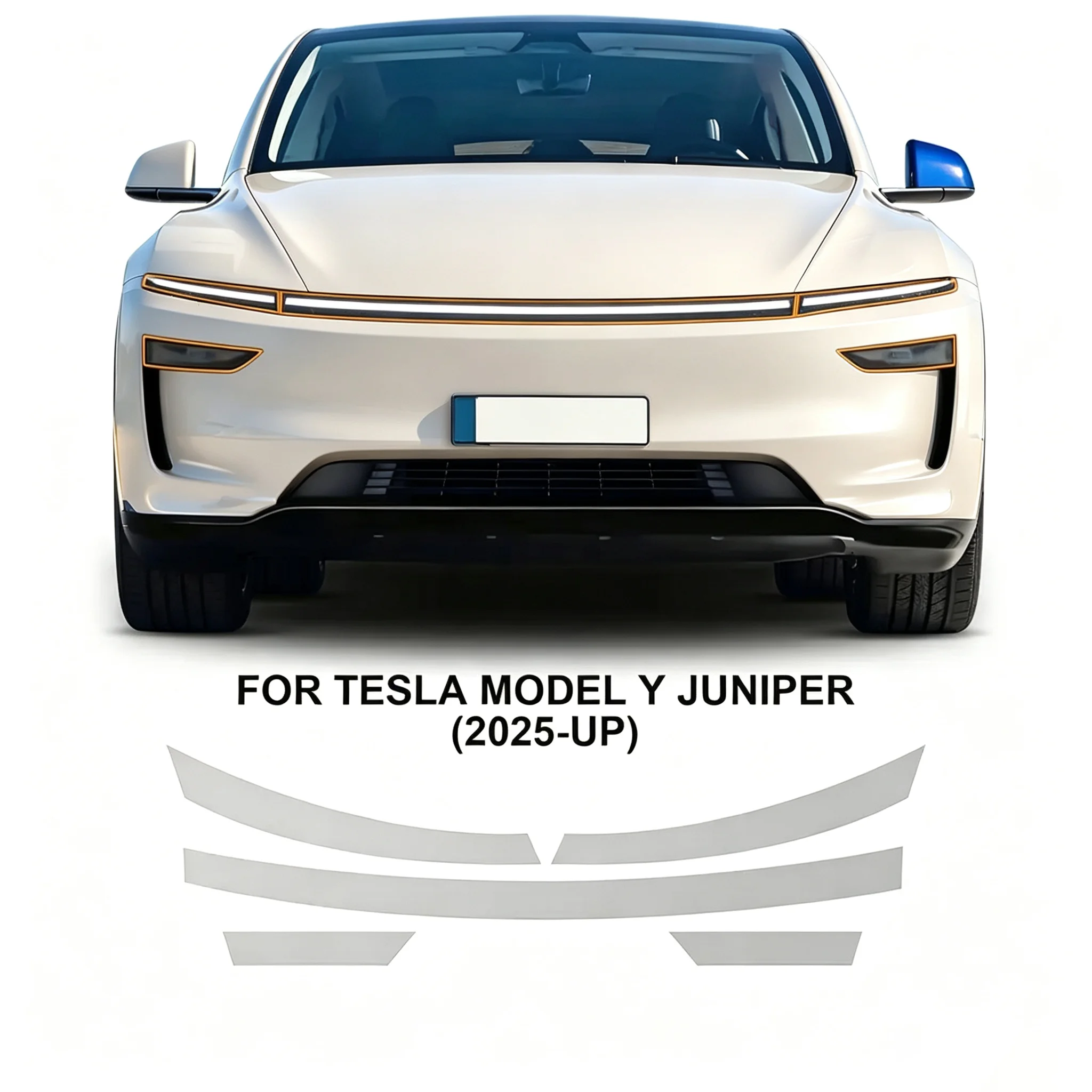 Transparente TPU-Schutzfolie für Tesla Model Y Juniper 2025-2026 Auto-Scheinwerfer Rücklicht PPF-Folie Lackschutz Anti-Kratz – Detail 4