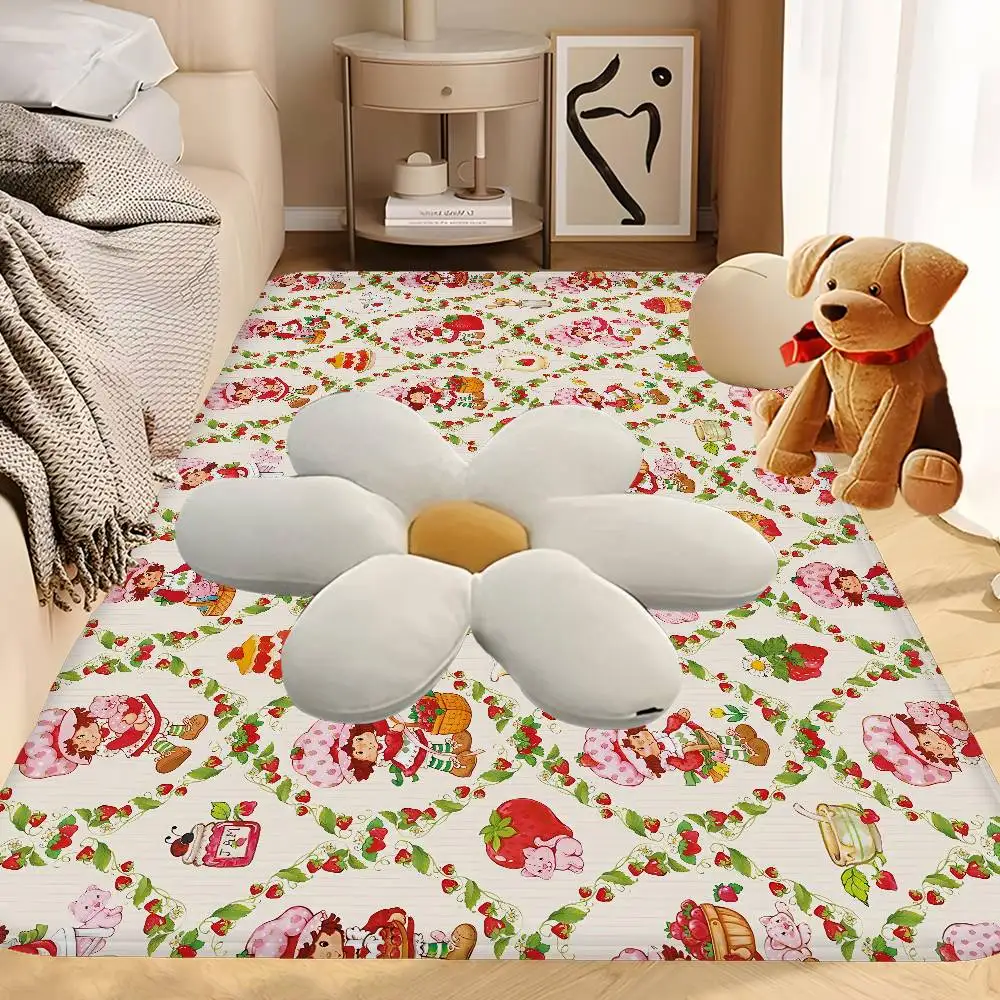 S-Strawberry Cute S-Shortcake-S Hallway Carpet Retro Multiple Choice Living Room Kitchen Rug Non-Slip Welcome Rug