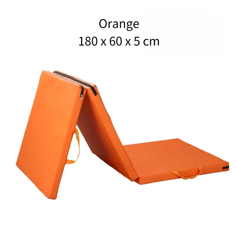 Orange Multi-Purpose Leather Gym Mat / Fitness Mat / Yoga Mat / Dance Mat: Wear-Resistant, Durable, Portable, and Space-Saving