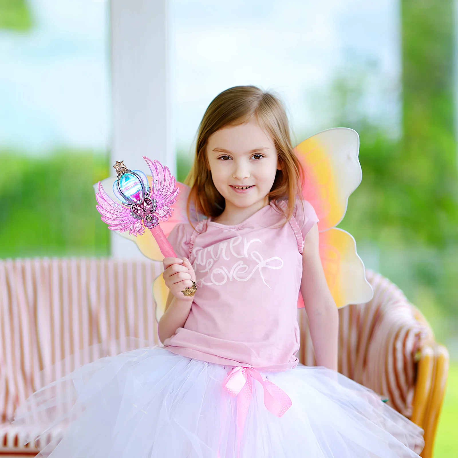 

Светящаяся сказочная принцесса с крыльями, световая палочка для дня рождения, косплея, ролевая палочка, светящаяся сказочная палочка для