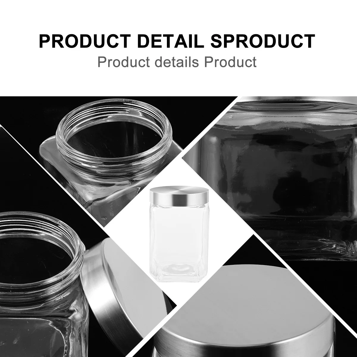 

1Pcs Airtight Glass Jar 1500Ml Food Storage Container High Borosilicate Seal Pot for Coffee Beans Tea Cereal Moist Snacks