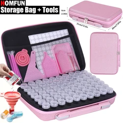 HOMFUN Diamond Painting Glitter Storage Containers Accessories, Art Organizer, For Jewelry Beads Rhinestones (30/60/70 Slots)