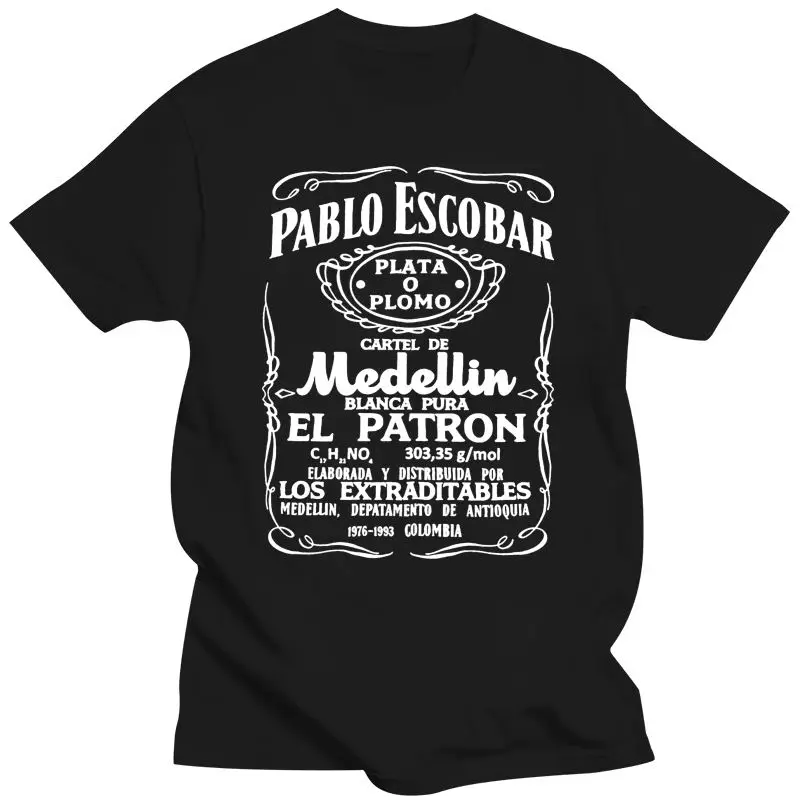 Camiseta gráfica de Pablo Escobar para hombre, camisa de Plata O Plomo El Patron, todas las tallas, de alta calidad