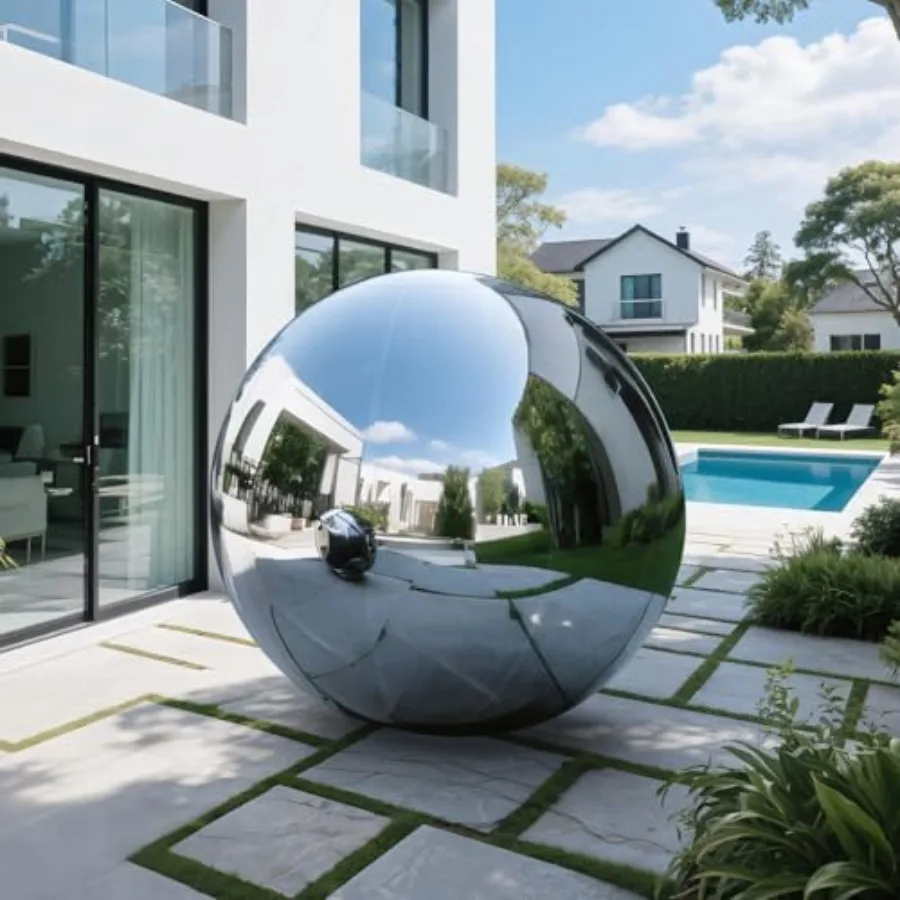 

Inflatable Mirror Ball for Party Concerts Stage Wedding Decorations Silver 0.6m PVC Large Reusable No Pump Included